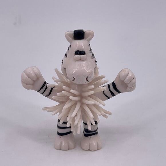 Vintage Mini KOOSH Animal Figures Zebra Monkey Tiger Lion Lot of 4 Miniature - Picture 2 of 9